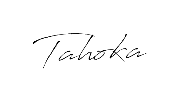 Antro_Vectra is a professional signature style that is perfect for those who want to add a touch of class to their signature. It is also a great choice for those who want to make their signature more unique. Get Tahoka name to fancy signature for free. Tahoka signature style 6 images and pictures png