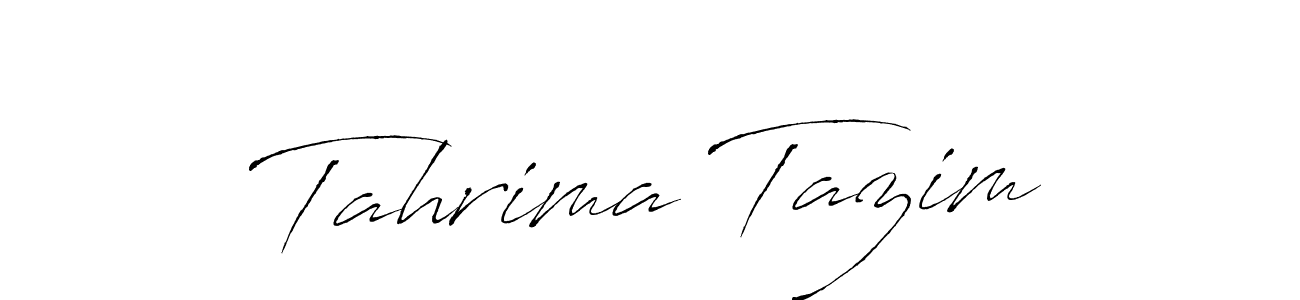 How to make Tahrima Tazim signature? Antro_Vectra is a professional autograph style. Create handwritten signature for Tahrima Tazim name. Tahrima Tazim signature style 6 images and pictures png