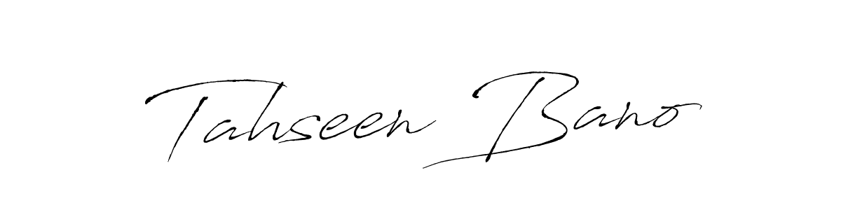 How to make Tahseen Bano name signature. Use Antro_Vectra style for creating short signs online. This is the latest handwritten sign. Tahseen Bano signature style 6 images and pictures png