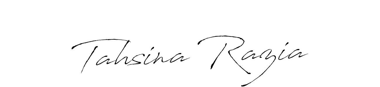 How to make Tahsina Razia name signature. Use Antro_Vectra style for creating short signs online. This is the latest handwritten sign. Tahsina Razia signature style 6 images and pictures png
