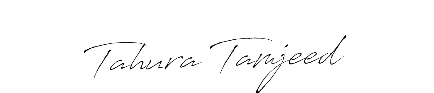 How to make Tahura Tamjeed name signature. Use Antro_Vectra style for creating short signs online. This is the latest handwritten sign. Tahura Tamjeed signature style 6 images and pictures png