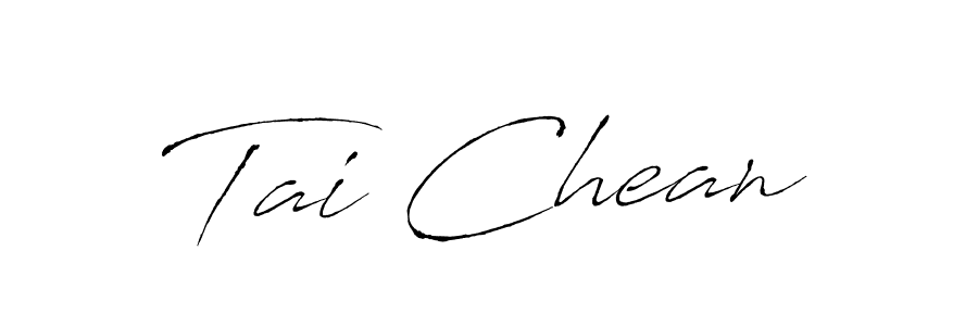 Make a beautiful signature design for name Tai Chean. With this signature (Antro_Vectra) style, you can create a handwritten signature for free. Tai Chean signature style 6 images and pictures png