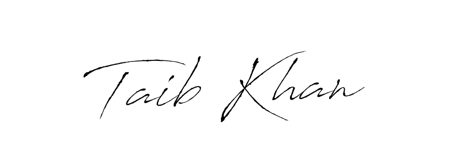 Make a beautiful signature design for name Taib Khan. With this signature (Antro_Vectra) style, you can create a handwritten signature for free. Taib Khan signature style 6 images and pictures png