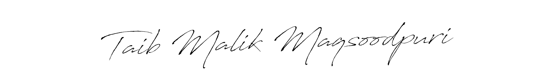 You should practise on your own different ways (Antro_Vectra) to write your name (Taib Malik Maqsoodpuri) in signature. don't let someone else do it for you. Taib Malik Maqsoodpuri signature style 6 images and pictures png
