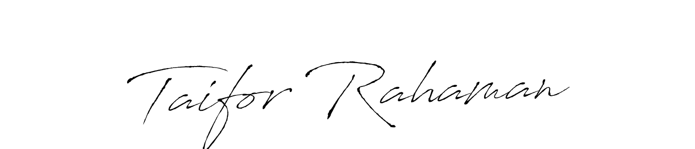 How to make Taifor Rahaman name signature. Use Antro_Vectra style for creating short signs online. This is the latest handwritten sign. Taifor Rahaman signature style 6 images and pictures png