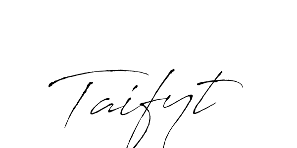 The best way (Antro_Vectra) to make a short signature is to pick only two or three words in your name. The name Taifyt include a total of six letters. For converting this name. Taifyt signature style 6 images and pictures png