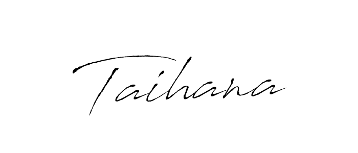 Design your own signature with our free online signature maker. With this signature software, you can create a handwritten (Antro_Vectra) signature for name Taihana. Taihana signature style 6 images and pictures png