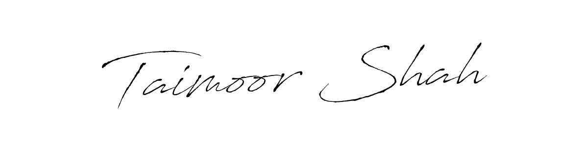 Design your own signature with our free online signature maker. With this signature software, you can create a handwritten (Antro_Vectra) signature for name Taimoor Shah. Taimoor Shah signature style 6 images and pictures png