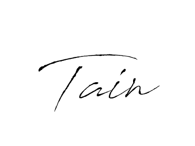 How to make Tain name signature. Use Antro_Vectra style for creating short signs online. This is the latest handwritten sign. Tain signature style 6 images and pictures png