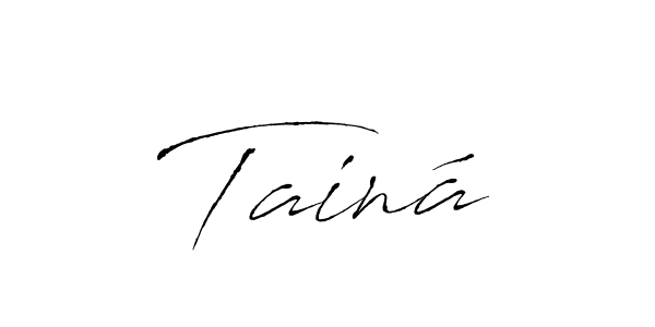 Antro_Vectra is a professional signature style that is perfect for those who want to add a touch of class to their signature. It is also a great choice for those who want to make their signature more unique. Get Tainá name to fancy signature for free. Tainá signature style 6 images and pictures png