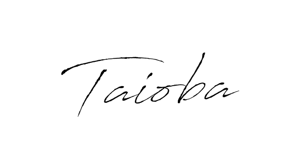 Use a signature maker to create a handwritten signature online. With this signature software, you can design (Antro_Vectra) your own signature for name Taioba. Taioba signature style 6 images and pictures png