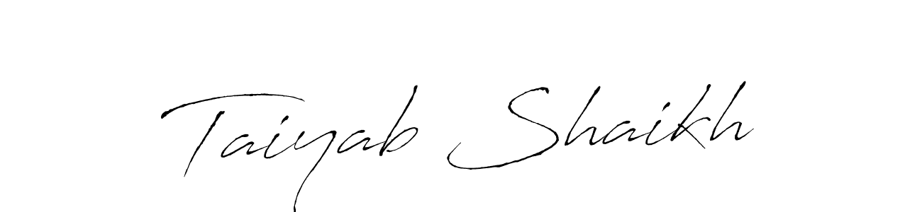 It looks lik you need a new signature style for name Taiyab Shaikh. Design unique handwritten (Antro_Vectra) signature with our free signature maker in just a few clicks. Taiyab Shaikh signature style 6 images and pictures png