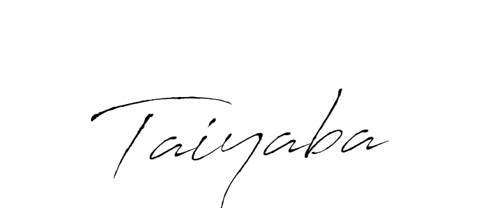 Design your own signature with our free online signature maker. With this signature software, you can create a handwritten (Antro_Vectra) signature for name Taiyaba. Taiyaba signature style 6 images and pictures png