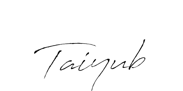 Make a beautiful signature design for name Taiyub. With this signature (Antro_Vectra) style, you can create a handwritten signature for free. Taiyub signature style 6 images and pictures png