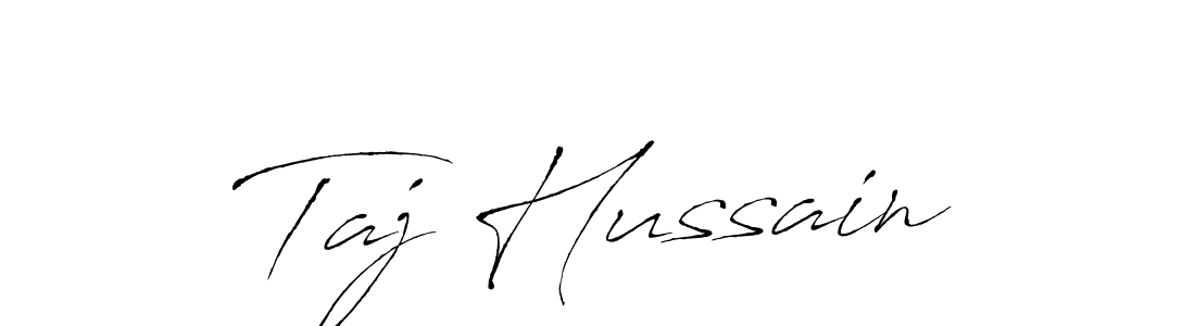 Make a beautiful signature design for name Taj Hussain. With this signature (Antro_Vectra) style, you can create a handwritten signature for free. Taj Hussain signature style 6 images and pictures png