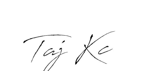 Design your own signature with our free online signature maker. With this signature software, you can create a handwritten (Antro_Vectra) signature for name Taj Kc. Taj Kc signature style 6 images and pictures png