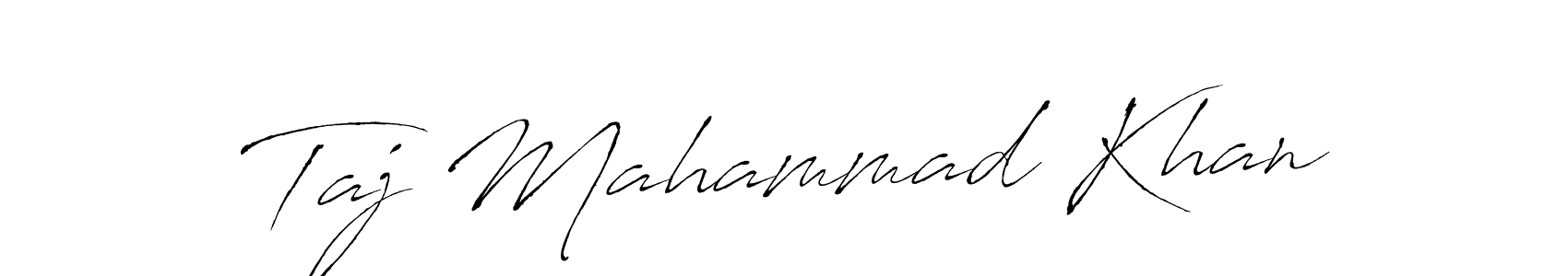 Antro_Vectra is a professional signature style that is perfect for those who want to add a touch of class to their signature. It is also a great choice for those who want to make their signature more unique. Get Taj Mahammad Khan name to fancy signature for free. Taj Mahammad Khan signature style 6 images and pictures png