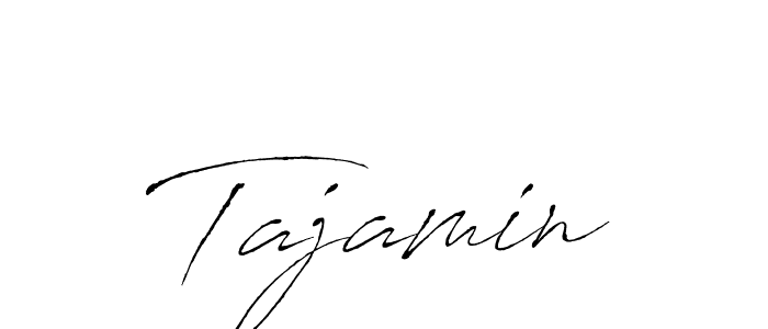 Make a beautiful signature design for name Tajamin. With this signature (Antro_Vectra) style, you can create a handwritten signature for free. Tajamin signature style 6 images and pictures png
