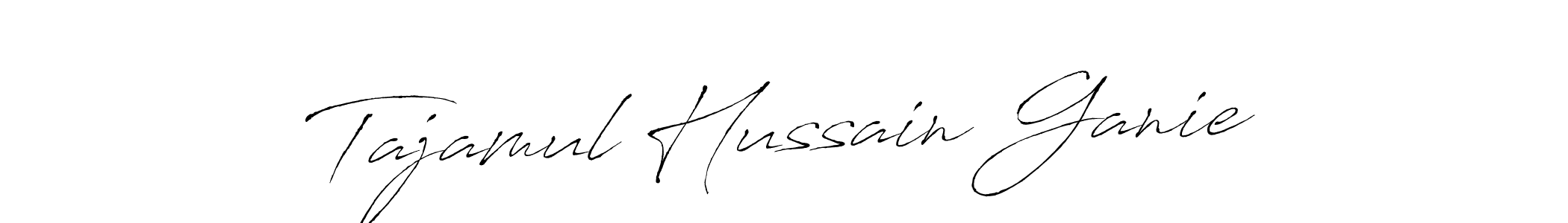 Make a beautiful signature design for name Tajamul Hussain Ganie. With this signature (Antro_Vectra) style, you can create a handwritten signature for free. Tajamul Hussain Ganie signature style 6 images and pictures png