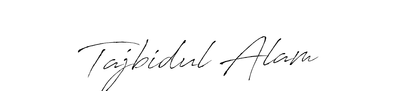 How to make Tajbidul Alam signature? Antro_Vectra is a professional autograph style. Create handwritten signature for Tajbidul Alam name. Tajbidul Alam signature style 6 images and pictures png