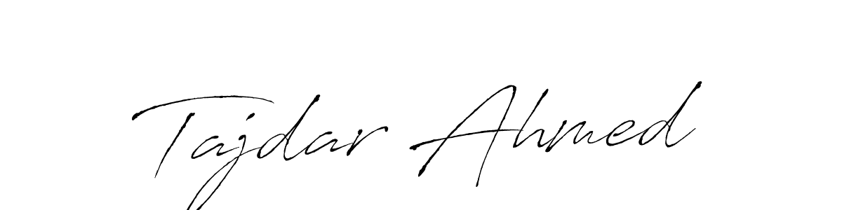 Make a beautiful signature design for name Tajdar Ahmed. With this signature (Antro_Vectra) style, you can create a handwritten signature for free. Tajdar Ahmed signature style 6 images and pictures png