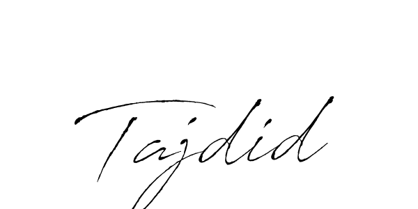 Design your own signature with our free online signature maker. With this signature software, you can create a handwritten (Antro_Vectra) signature for name Tajdid. Tajdid signature style 6 images and pictures png