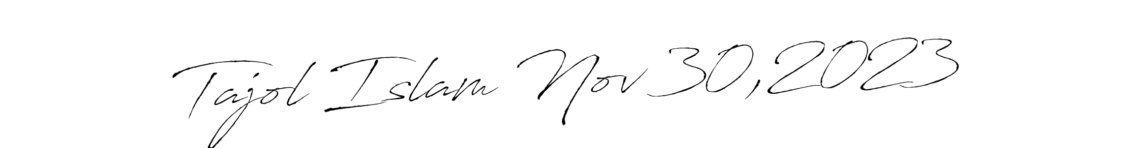 How to make Tajol Islam Nov 30,2023 name signature. Use Antro_Vectra style for creating short signs online. This is the latest handwritten sign. Tajol Islam Nov 30,2023 signature style 6 images and pictures png