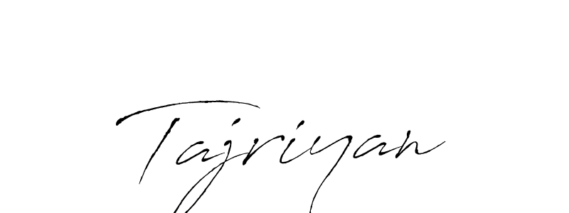 Antro_Vectra is a professional signature style that is perfect for those who want to add a touch of class to their signature. It is also a great choice for those who want to make their signature more unique. Get Tajriyan name to fancy signature for free. Tajriyan signature style 6 images and pictures png
