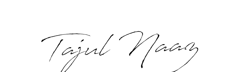 Also You can easily find your signature by using the search form. We will create Tajul Naaz name handwritten signature images for you free of cost using Antro_Vectra sign style. Tajul Naaz signature style 6 images and pictures png