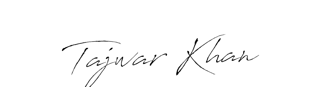 Design your own signature with our free online signature maker. With this signature software, you can create a handwritten (Antro_Vectra) signature for name Tajwar Khan. Tajwar Khan signature style 6 images and pictures png