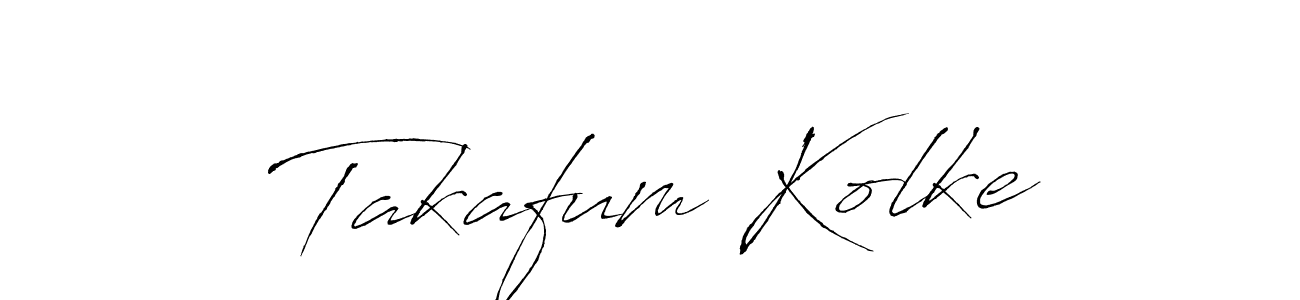 Make a beautiful signature design for name Takafum Kolke. With this signature (Antro_Vectra) style, you can create a handwritten signature for free. Takafum Kolke signature style 6 images and pictures png