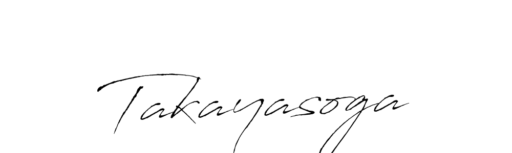 Design your own signature with our free online signature maker. With this signature software, you can create a handwritten (Antro_Vectra) signature for name Takayasoga. Takayasoga signature style 6 images and pictures png