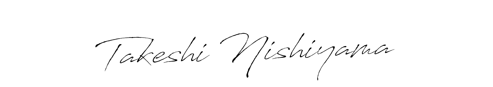 The best way (Antro_Vectra) to make a short signature is to pick only two or three words in your name. The name Takeshi Nishiyama include a total of six letters. For converting this name. Takeshi Nishiyama signature style 6 images and pictures png