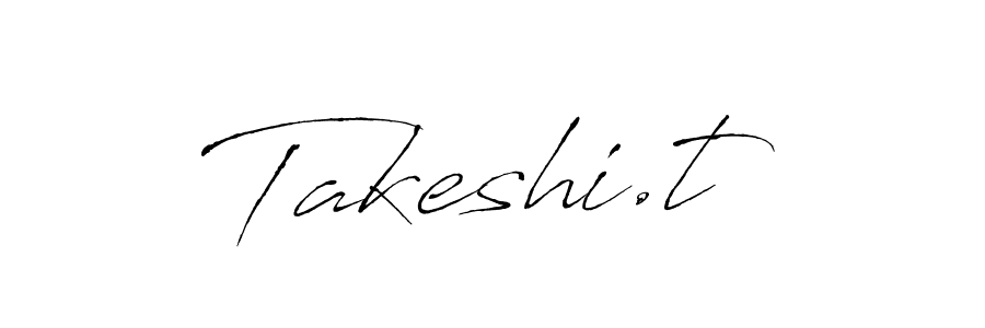 Create a beautiful signature design for name Takeshi.t. With this signature (Antro_Vectra) fonts, you can make a handwritten signature for free. Takeshi.t signature style 6 images and pictures png