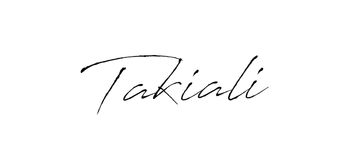 How to make Takiali signature? Antro_Vectra is a professional autograph style. Create handwritten signature for Takiali name. Takiali signature style 6 images and pictures png