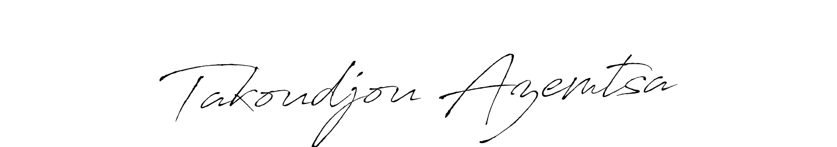 This is the best signature style for the Takoudjou Azemtsa name. Also you like these signature font (Antro_Vectra). Mix name signature. Takoudjou Azemtsa signature style 6 images and pictures png