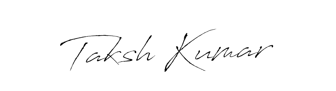 Create a beautiful signature design for name Taksh Kumar. With this signature (Antro_Vectra) fonts, you can make a handwritten signature for free. Taksh Kumar signature style 6 images and pictures png