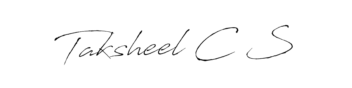 Also we have Taksheel C S name is the best signature style. Create professional handwritten signature collection using Antro_Vectra autograph style. Taksheel C S signature style 6 images and pictures png