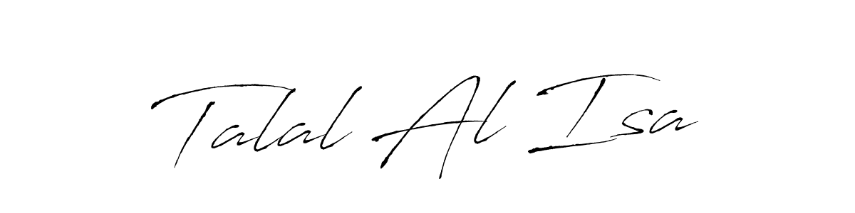 Make a beautiful signature design for name Talal Al Isa. With this signature (Antro_Vectra) style, you can create a handwritten signature for free. Talal Al Isa signature style 6 images and pictures png