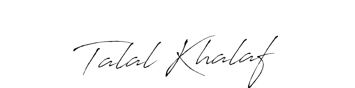 Create a beautiful signature design for name Talal Khalaf. With this signature (Antro_Vectra) fonts, you can make a handwritten signature for free. Talal Khalaf signature style 6 images and pictures png