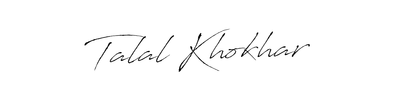 Use a signature maker to create a handwritten signature online. With this signature software, you can design (Antro_Vectra) your own signature for name Talal Khokhar. Talal Khokhar signature style 6 images and pictures png