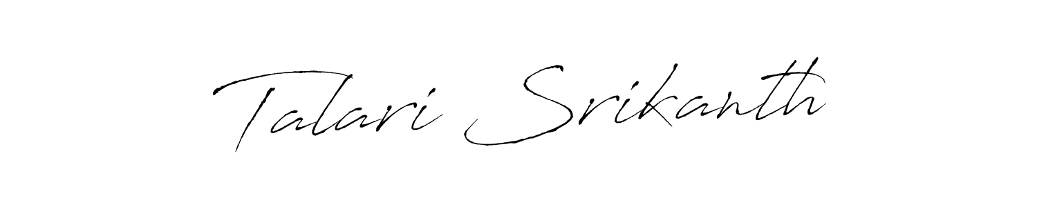 Similarly Antro_Vectra is the best handwritten signature design. Signature creator online .You can use it as an online autograph creator for name Talari Srikanth. Talari Srikanth signature style 6 images and pictures png