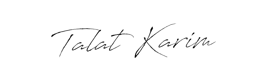 Design your own signature with our free online signature maker. With this signature software, you can create a handwritten (Antro_Vectra) signature for name Talat Karim. Talat Karim signature style 6 images and pictures png