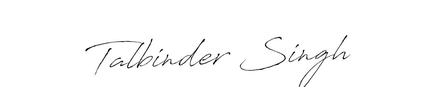 Make a beautiful signature design for name Talbinder Singh. With this signature (Antro_Vectra) style, you can create a handwritten signature for free. Talbinder Singh signature style 6 images and pictures png