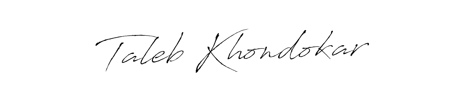 Similarly Antro_Vectra is the best handwritten signature design. Signature creator online .You can use it as an online autograph creator for name Taleb Khondokar. Taleb Khondokar signature style 6 images and pictures png