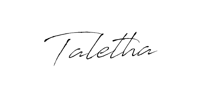 Create a beautiful signature design for name Taletha. With this signature (Antro_Vectra) fonts, you can make a handwritten signature for free. Taletha signature style 6 images and pictures png
