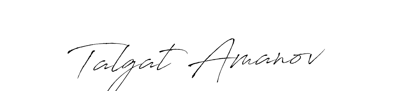 Design your own signature with our free online signature maker. With this signature software, you can create a handwritten (Antro_Vectra) signature for name Talgat Amanov. Talgat Amanov signature style 6 images and pictures png