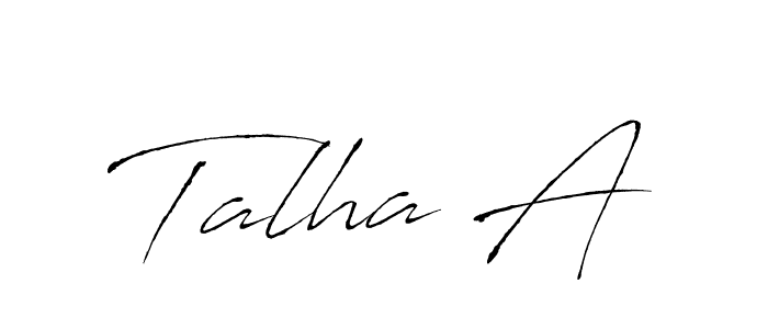 Make a beautiful signature design for name Talha A. With this signature (Antro_Vectra) style, you can create a handwritten signature for free. Talha A signature style 6 images and pictures png