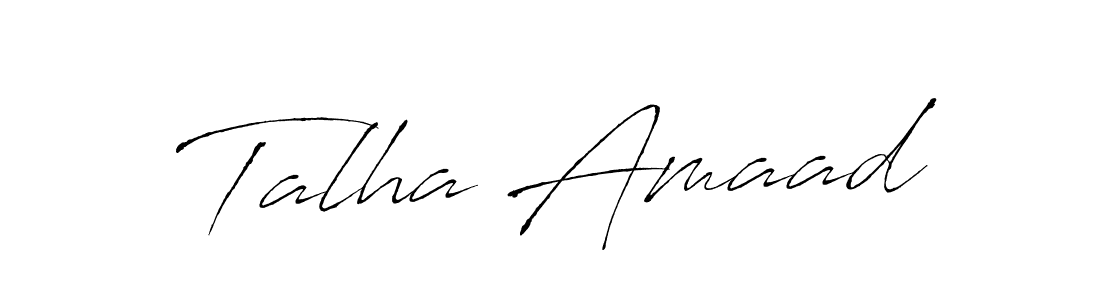 The best way (Antro_Vectra) to make a short signature is to pick only two or three words in your name. The name Talha Amaad include a total of six letters. For converting this name. Talha Amaad signature style 6 images and pictures png