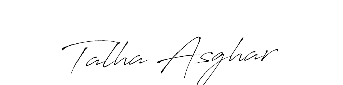 Create a beautiful signature design for name Talha Asghar. With this signature (Antro_Vectra) fonts, you can make a handwritten signature for free. Talha Asghar signature style 6 images and pictures png